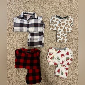 Four pairs 2T Christmas pajamas
